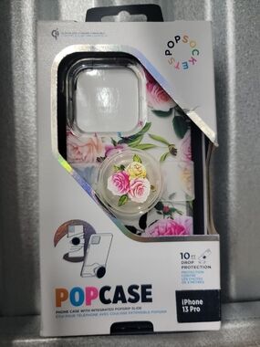 PopSocket Floral PopCase Phone Case with PopGrip for iphone 13 Pro, Roses